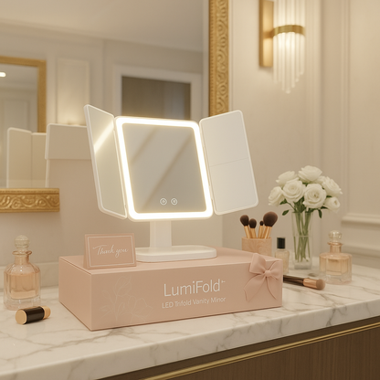 LumiFold™ LED Trifold Vanity Mirror