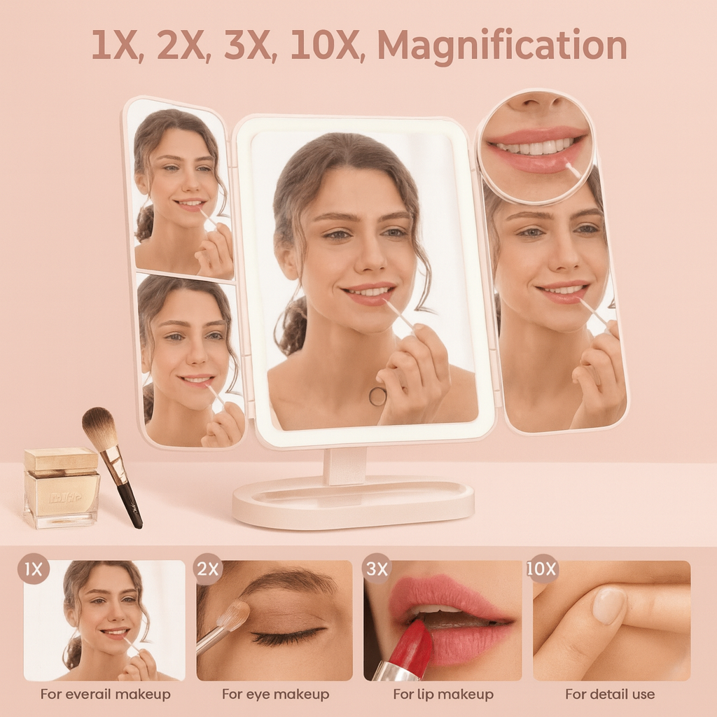 LumiFold™ LED Trifold Vanity Mirror